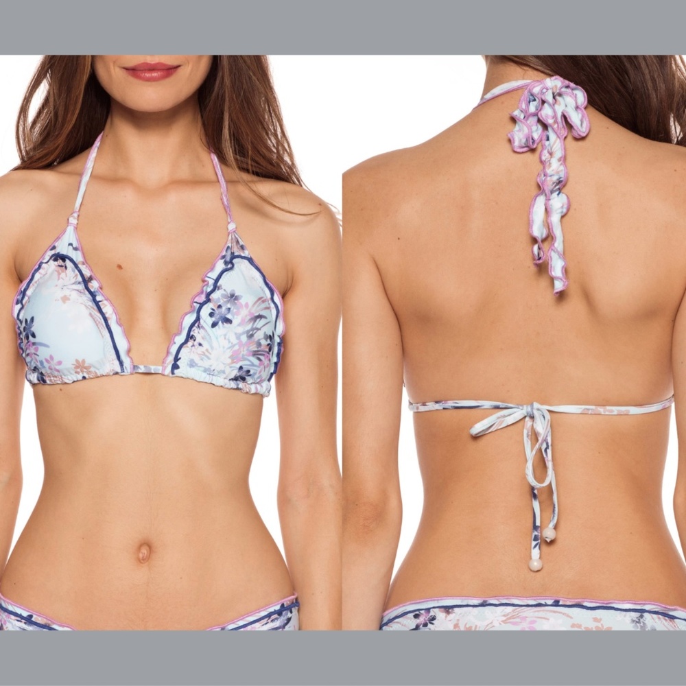 NWT $68 Isabella Rose Whisper‎ Sister Triangle Bikini Top [SZ Medium ]